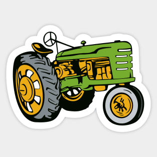 Vintage Farm Tractor Side View retro Sticker